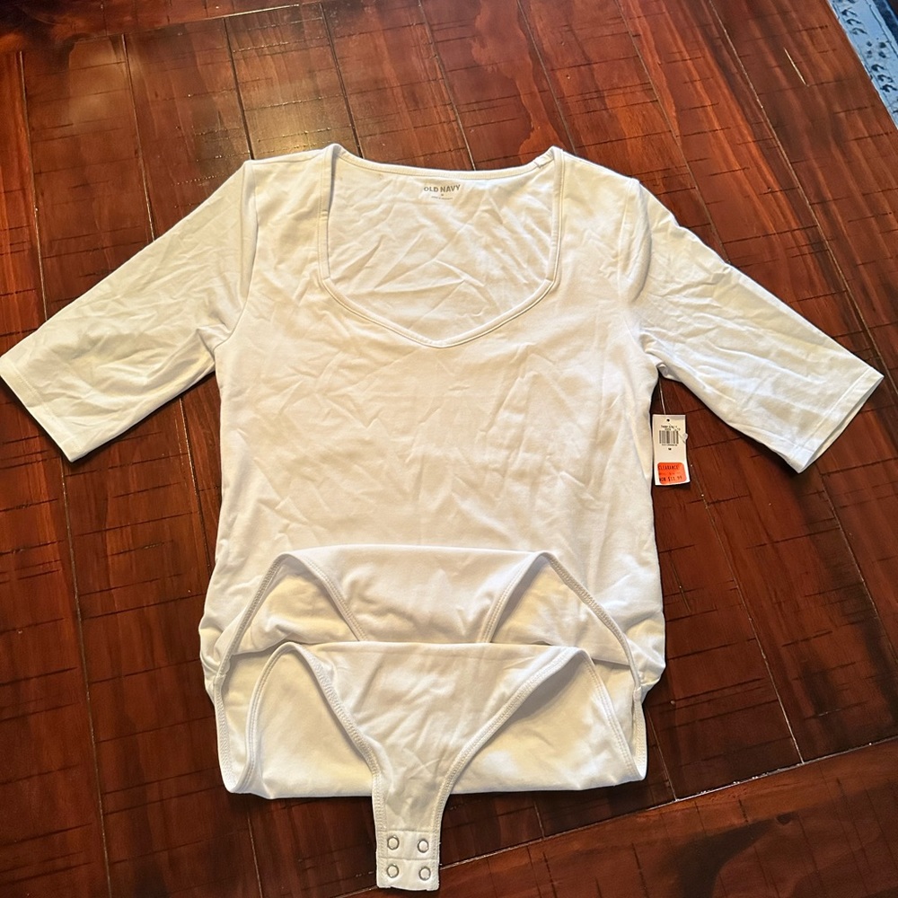 White Short Sleeve Bodysuit